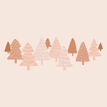 Blush Winterbomen van Orara Studio