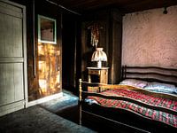 Slaapkamer verlaten huisje (urbex)