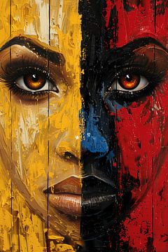 Vurig Portret met Dramatische Kleuren van Art & Soul Creations