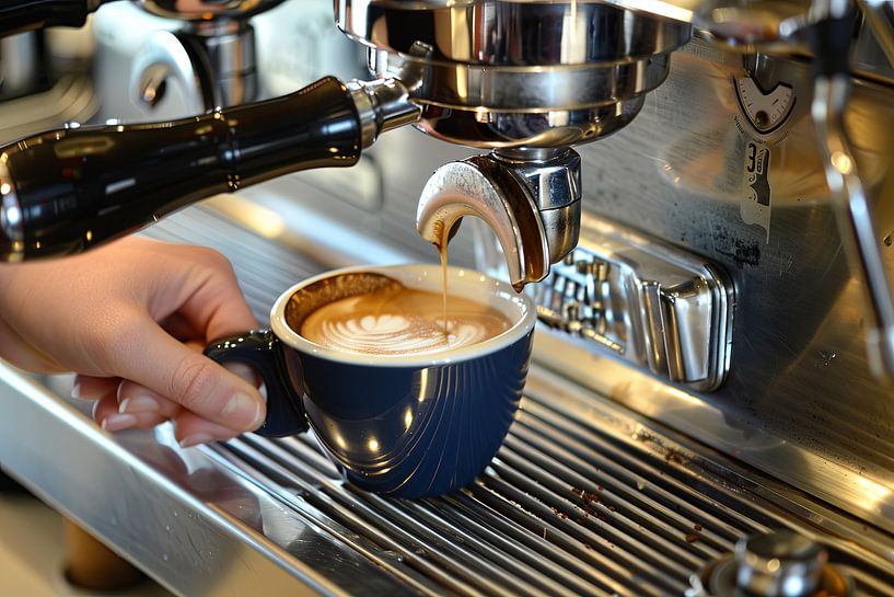 eine Tasse Kaffee oder Cappuccino zubereiten von Egon Zitter