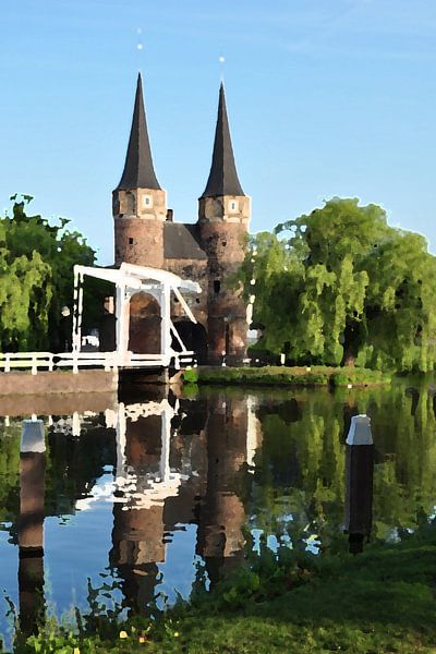 Oostpoort Delft (Malerei) von Rogier Vermeulen