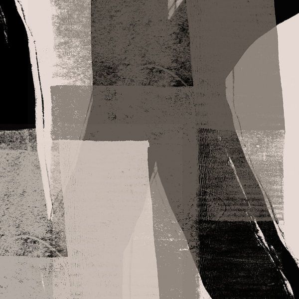 Nordisches Wabi-Sabi. Minimalistische abstrakte in neutralen Farben Nr. 4 von Dina Dankers