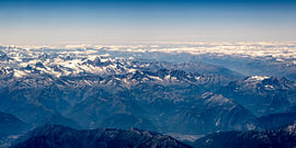 Panorama Luftbild schweizer Alpen von Dieter Walther