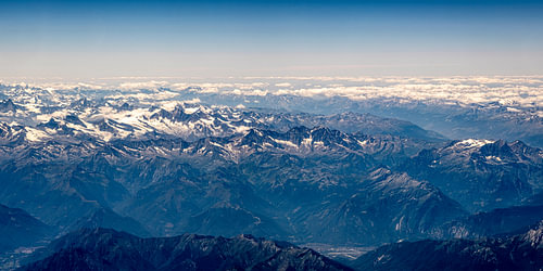Panorama Luftbild schweizer Alpen von Dieter Walther