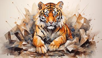 Artistieke tijger panorama van The Xclusive Art