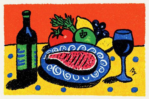 Dinner Vibes by OMG Art