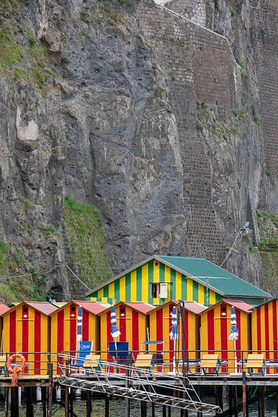 Sorrent - Umkleidehäuschen am Spiaggia Pubblica Sorrento von t.ART