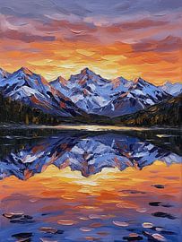 Reflexionen im Alpenglühen von Artistic