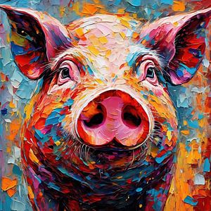 Cochon coloré