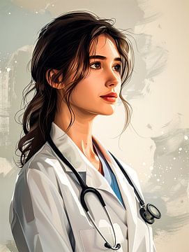 Mooie vrouwelijke arts van Luc de Zeeuw