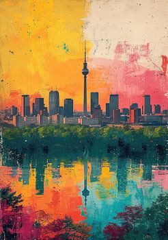 Berlin Skyline Poster Print