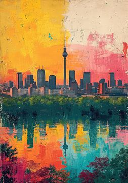 Berlin Skyline Poster Print