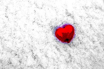 a heart in the snow by Norbert Sülzner