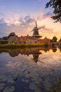 Lumière du soir au moulin d'Onderdendam