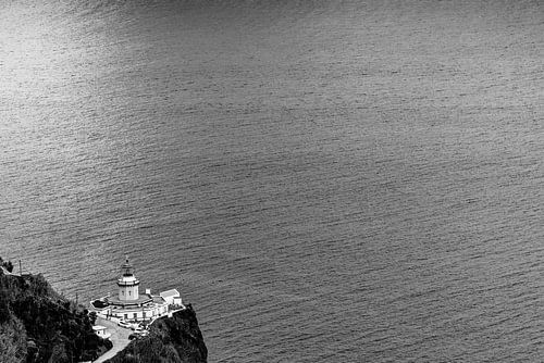 Lighthouse at Ponta do Arnel on the island of Sao Miguel
