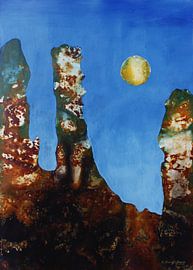 VU 109 Felsformation mit Zinnen by Heinz Sterzenbach