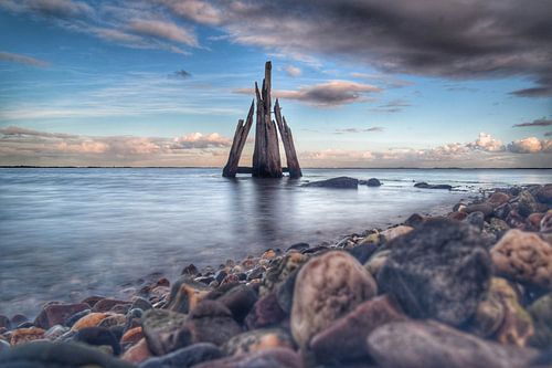 Het prachtige uitzicht van het grevelingen meer.