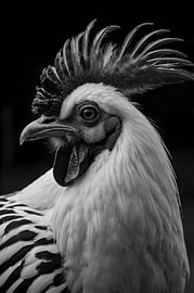Rooster Black and White Fine Art Wall Art by Albert Klee