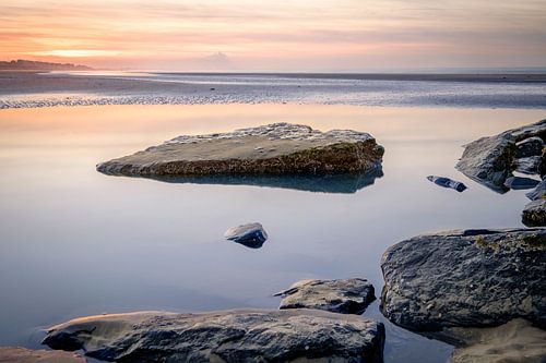 Pastell Strand Sonnenuntergang