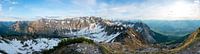 Panoramablick vom Entschenkopf auf den Großen Daumen, Nebelhorn und ins Oberallgäu von Leo Schindzielorz Miniaturansicht