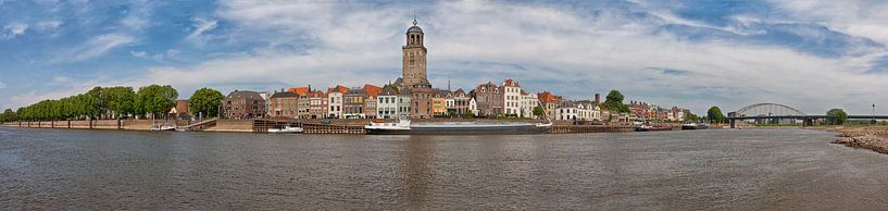 Panorama photo of the skyline in Deventer, The Netherlands by VOSbeeld fotografie