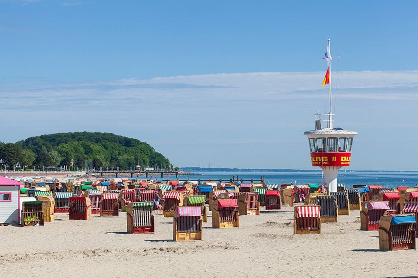 DLRG rescue tower, beach, beach promenade, Lübeck-Travemünde, Schleswig-Holstein, Germany, Europe by Torsten Krüger