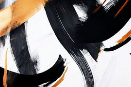 Dynamic black and white abstract art by Poster Art Shop