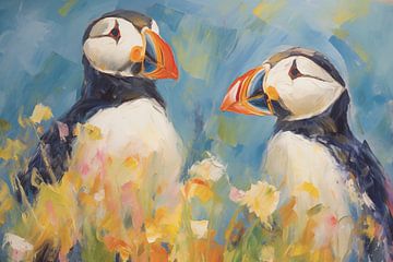 Two Puffins by Whale & Sons