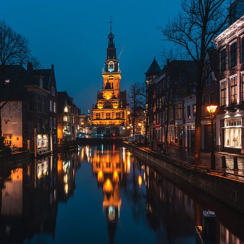 Grote of Sint-Laurenskerk (Alkmaar) in the evening - january 2022
