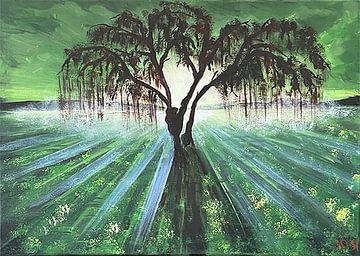 Wisdom, Old Willow Tree of Life van Jos van Oorschot