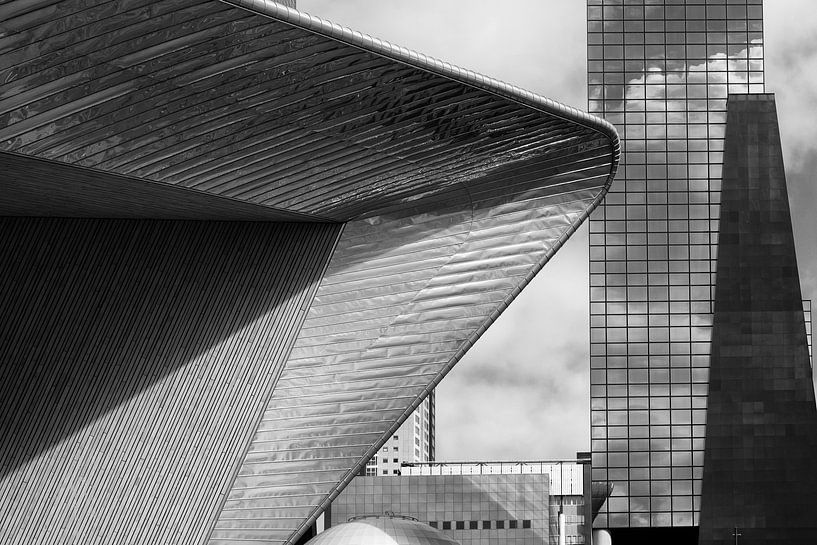 Rotterdam Central Station B&amp;W by Karin van Bylevelt