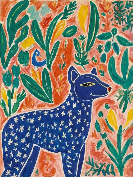 Blauwe Vos Stijl Henri Matisse van TOAN TRAN
