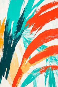 Colourful brushstrokes - Abstract composition by Poster Art Shop