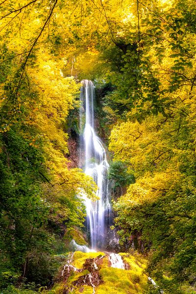 Waterfall Bad Urach in autumn by Daniel Pahmeier