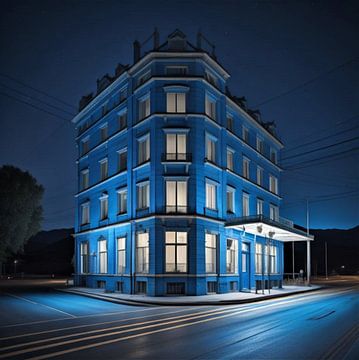 Blaues Hotel von Gert-Jan Siesling