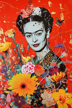 Frida - Kleurrijk portret van Poster Art Shop