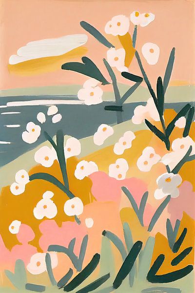 Bloemen aan zee van Treechild