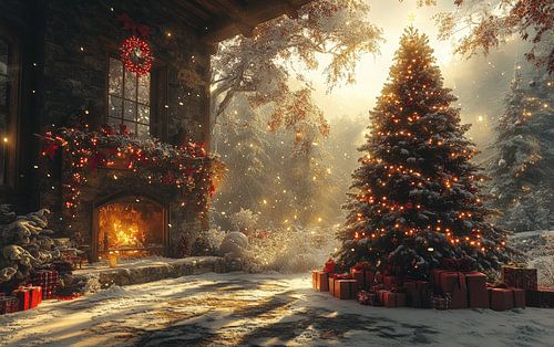 Gemütliches Weihnachts-Wohnzimmer