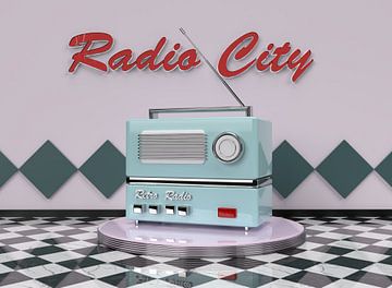 Retro Radio Turquoise by shoott photography