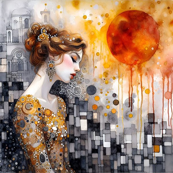 Frau in Gold II von Marion Tenbergen