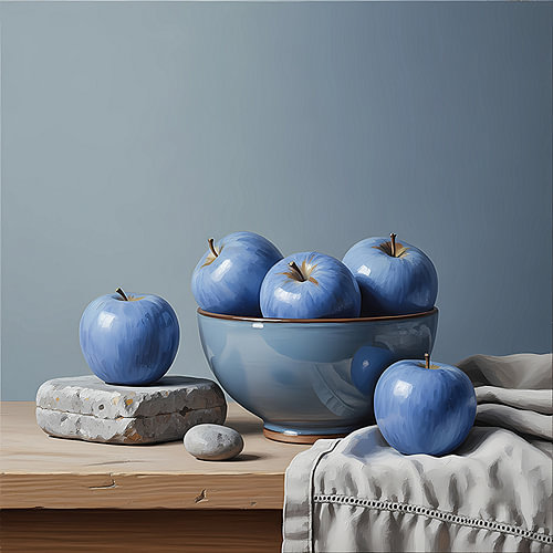 Blumenarrangement „Coastal Blue Apples“