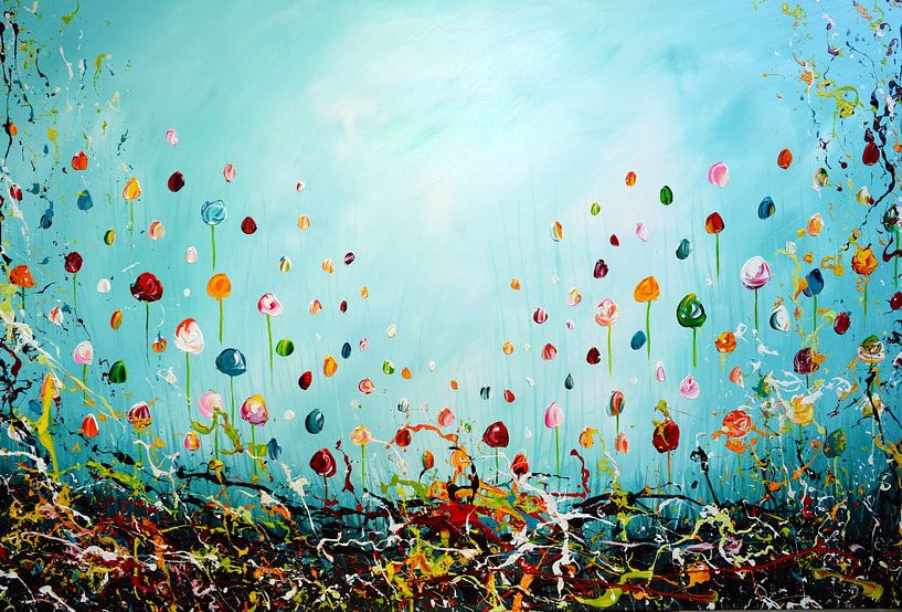 Blaue Blumen von Gena Theheartofart
