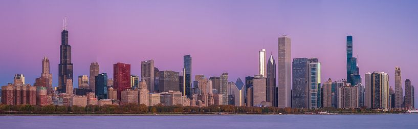 Panorama de la ligne d'horizon de Chicago par Photo Wall Decoration