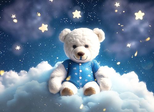 Ours en peluche en pyjama