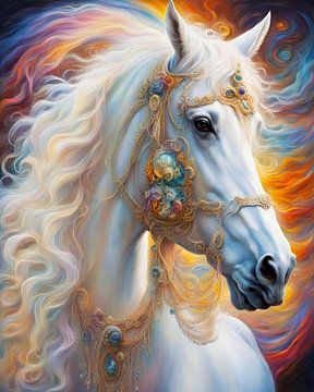 Arabier/ paard,  een fantasie Arabisch raspaard-8