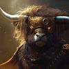 Scottish Highlander as superhero by Digitale Schilderijen