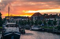 Zwolle Sunset van Thomas Bartelds thumbnail