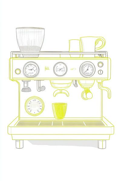 Machine à café vert lime par Franka Poulain