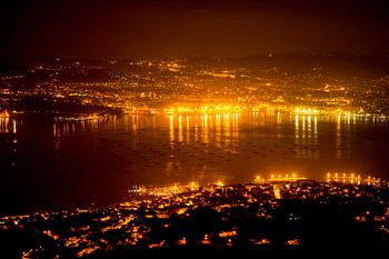 Vigo la nuit : Lumière paisible dans la baie