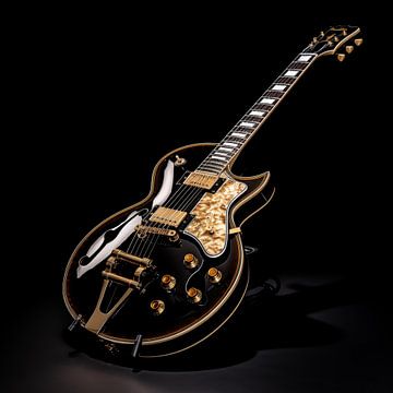 Guitar gold-black by TheXclusive Art